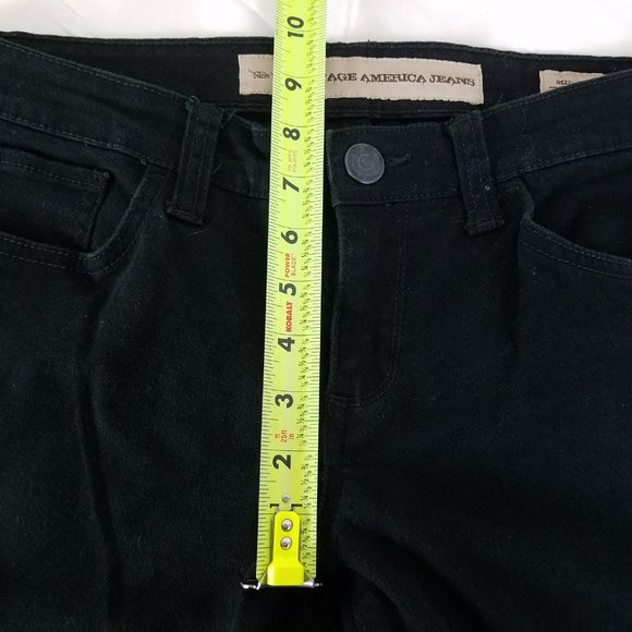 Nine West Jeans Womens W32 x L27 Mid Rise Vintage America Straight Black Denim‎ - Picture 4 of 13
